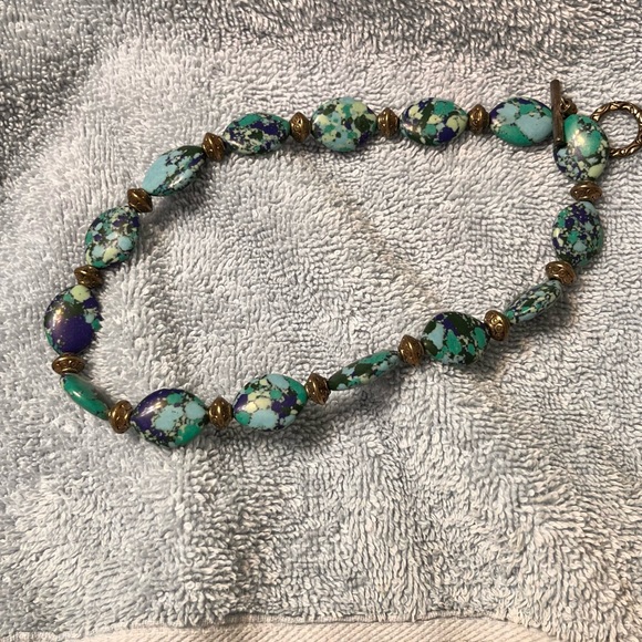 Jewelry - Turquoise and Purple Beaded Bracelet
